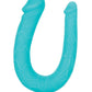 Silicone Double Dong Teal Ac/dc