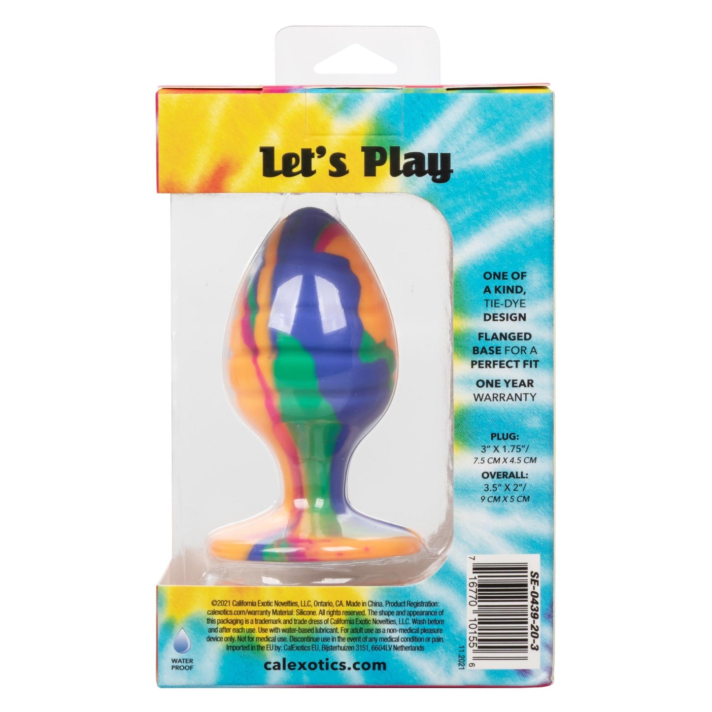 Large Tie Dye Swirl Cheeky Plug