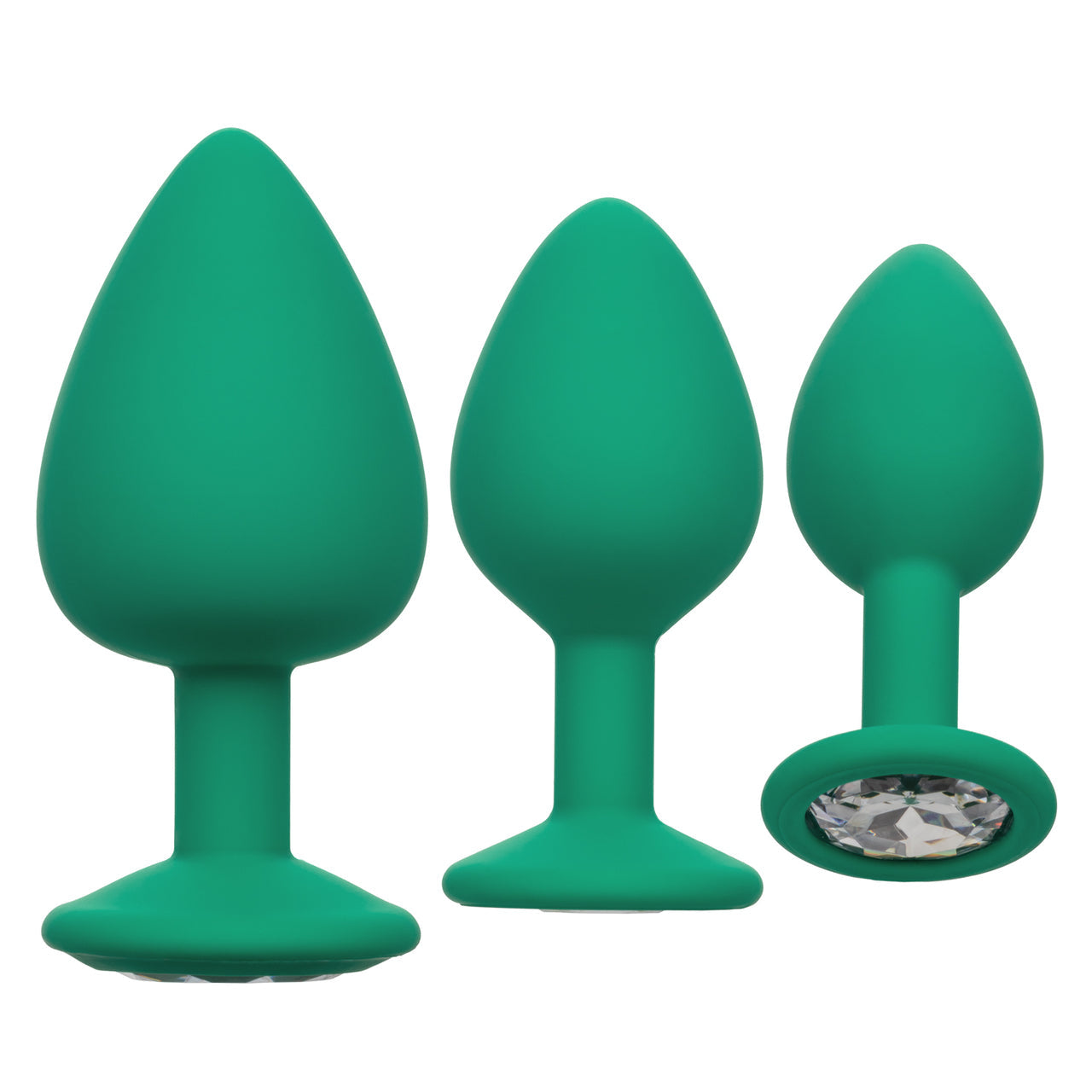 Trío de gemas atrevidas en verde