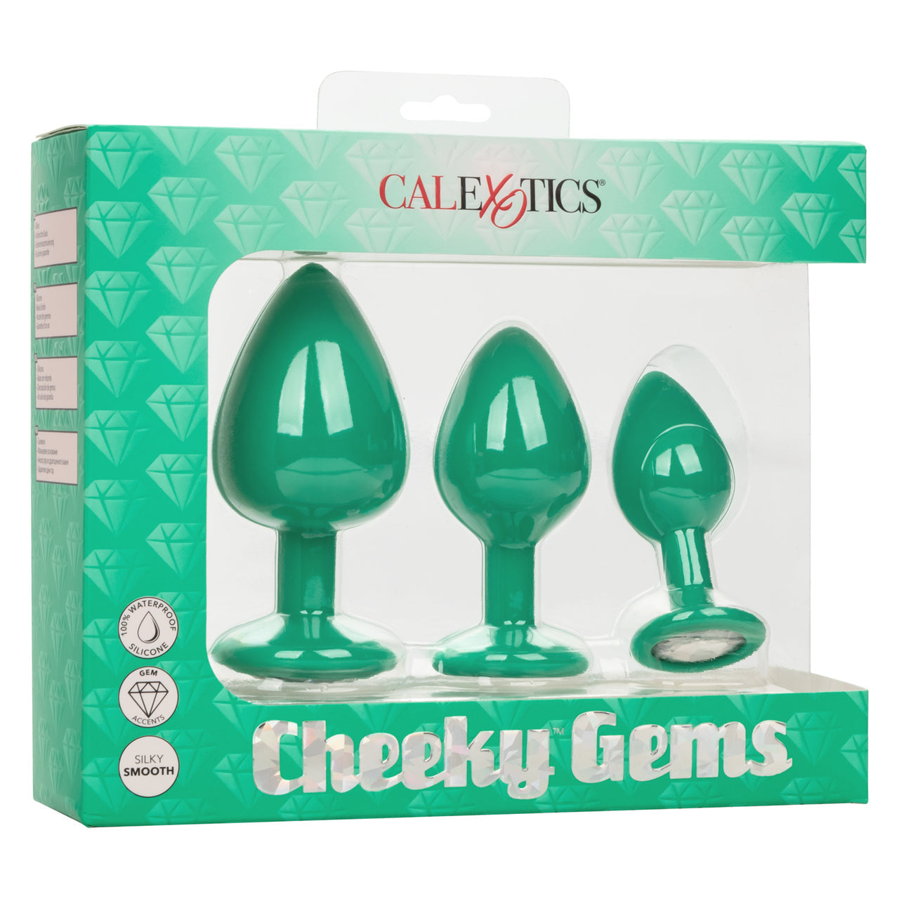 Trío de gemas atrevidas en verde