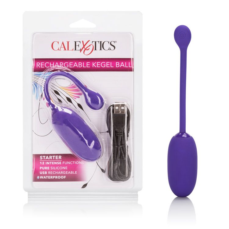 Arrancador de bolas Kegel recargable morado