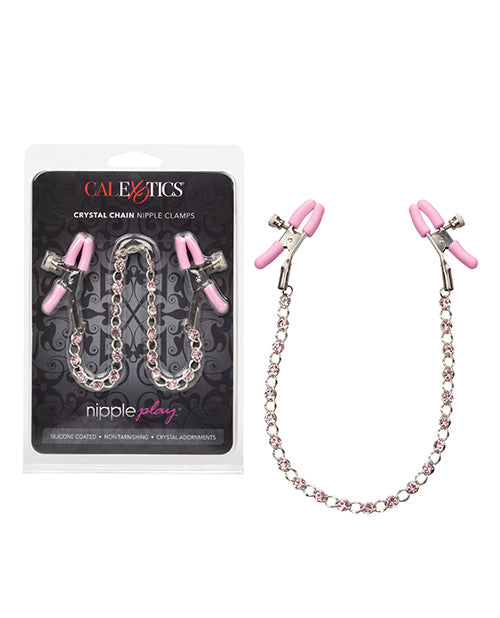 Nipple Play Crystal Chain Pinzas para Pezones Rosa