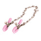 Nipple Play Crystal Chain Nipple Clamps Pink