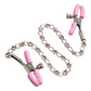 Nipple Play Crystal Chain Nipple Clamps Pink