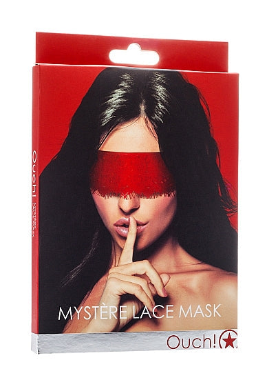 Máscara de encaje Mystere Rojo