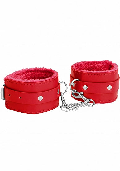 Velvet Touch Plush Handcuffs in Scarlet
