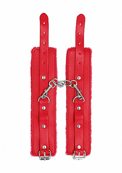 Velvet Touch Plush Handcuffs in Scarlet