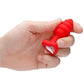 Crimson Ribbed Diamond Heart Plug