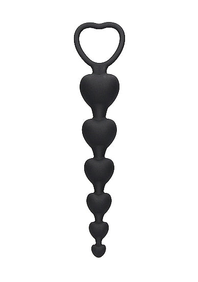 Black Obsidian Anal Heart Beads