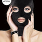 Mascarilla De Terciopelo Y Velcro Con Abertura Para Boca Y Ojos Negro