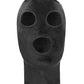 Mascarilla De Terciopelo Y Velcro Con Abertura Para Boca Y Ojos Negro