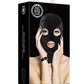 Mascarilla De Terciopelo Y Velcro Con Abertura Para Boca Y Ojos Negro