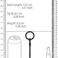 Tapón uretral de silicona Sensory Surge de 0,3 pulgadas/7 mm