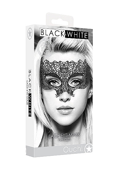 B&w Lace Eye Mask Princess