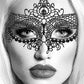 B&w Lace Eye Mask Queen