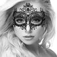 B&w Lace Eye Mask Queen