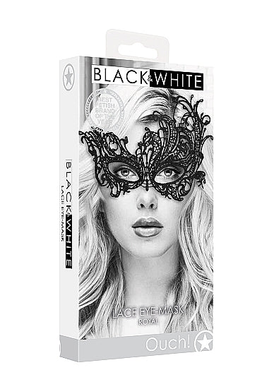 B&w Lace Eye Mask Royal