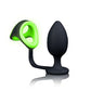 Plug anal luminoso con anillo para el pene y correa de bola que brilla en la oscuridad