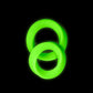 Juego de anillos para el pene Glow de 2 piezas que brillan en la oscuridad