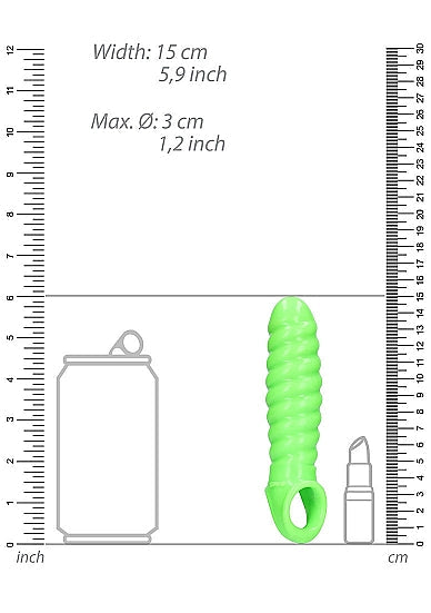 Funda para pene estirable Glow Swirl