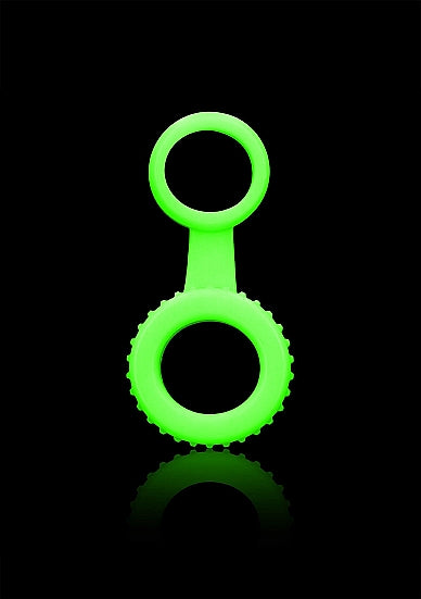 Anillo para el pene que brilla y correa para la bola que brillan en la oscuridad