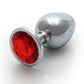 Scarlet Jewel Medium Silver Butt Plug