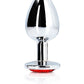 Scarlet Jewel Medium Silver Butt Plug