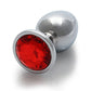 Scarlet Jewel Medium Silver Butt Plug