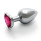 Rosy Heartthrob Medium Silver Butt Plug