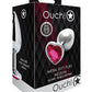 Rosy Heartthrob Medium Silver Butt Plug