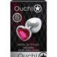 Rosy Heartthrob Medium Silver Butt Plug
