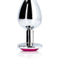 Rosy Heartthrob Medium Silver Butt Plug