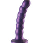 ¡Ay! Consolador con punto G de silicona con cuentas 5 en color morado metálico