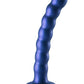 Ouch! Beaded Silicone G-spot Dildo 6.5 In Metallic Blue