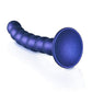 Ouch! Beaded Silicone G-spot Dildo 6.5 In Metallic Blue