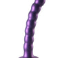 Ouch! Beaded Silicone G-spot Dildo 6.5 In Metallic Purple