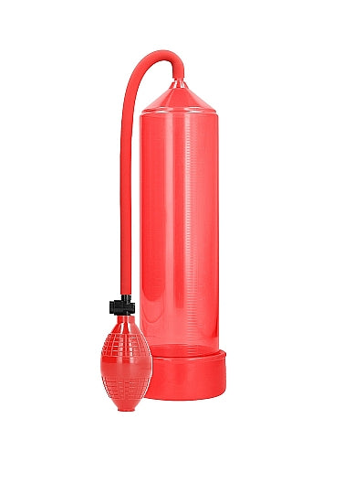 Bomba de pene clásica bombeada roja