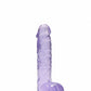 Realrock 6in Realistic Dildo W/ Balls Clear Purple