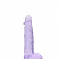 Realrock 6in Realistic Dildo W/ Balls Clear Purple