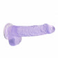 Realrock 6in Realistic Dildo W/ Balls Clear Purple