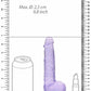 Realrock 6in Realistic Dildo W/ Balls Clear Purple