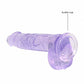 Realrock 6in Realistic Dildo W/ Balls Clear Purple