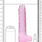 Realrock Consolador Realista De 9 Pulgadas Con Bolas Rosa Claro