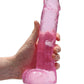 Realrock Consolador Realista De 9 Pulgadas Con Bolas Rosa Claro