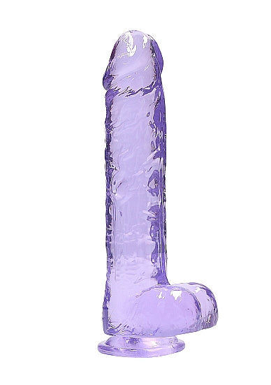 Realrock Consolador Realista De 9 Pulgadas Con Bolas Púrpura Claro