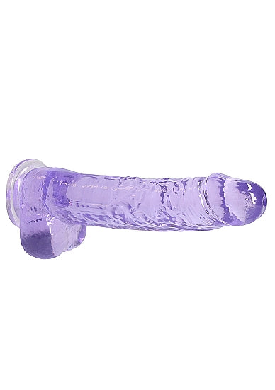 Realrock Consolador Realista De 9 Pulgadas Con Bolas Púrpura Claro