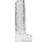 Realrock 9in Realistic Dildo W/ Balls Crystal Clear
