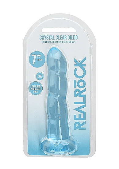 Realrock Consolador No Realista Con Ventosa 7in Azul