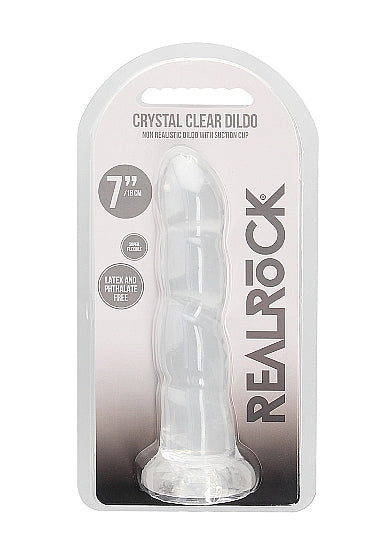 Realrock Consolador No Realista Con Ventosa 7in Transparente