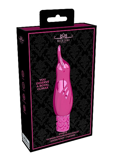 Royal Gems Sparkle Pink Rechargeable Silicone Bullet